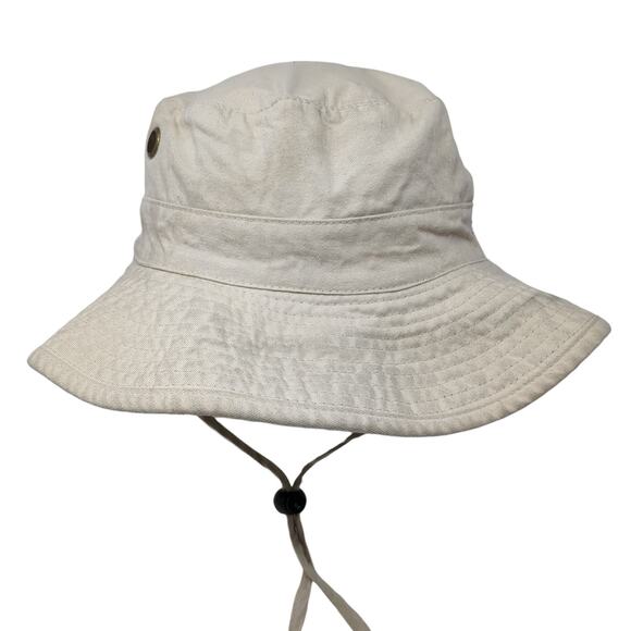 Panama Jack Outdoor Fishing Boonie Hat Beige One Size Drawstring Sun Protection - Picture 1 of 10